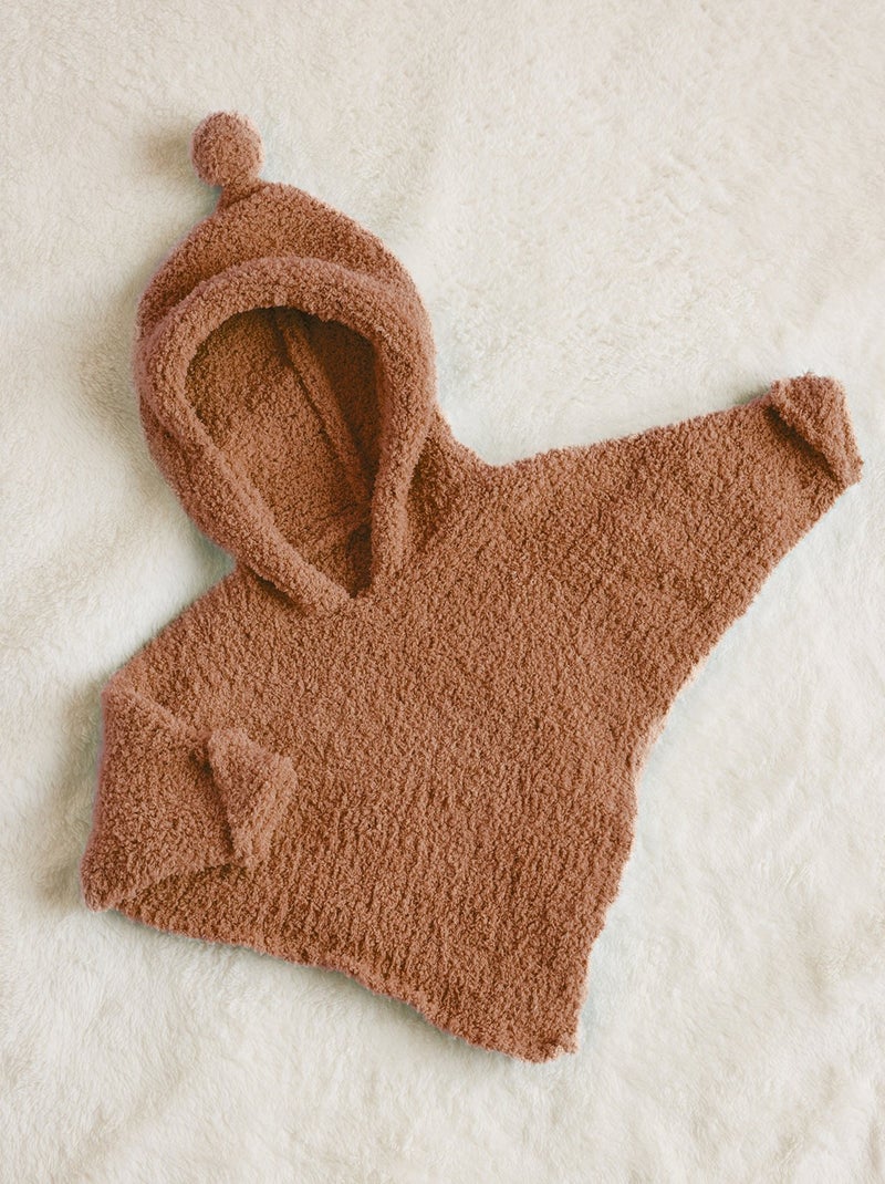 Kit Tricot Poncho Layette Benjamin Marron - Kiabi