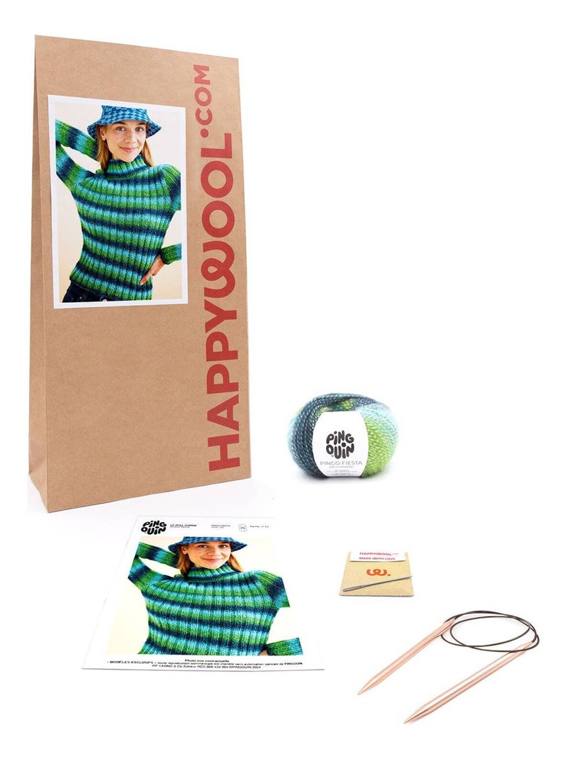 Kit Tricot Pull Femme Zumba Blanc Marron Blanc - Kiabi