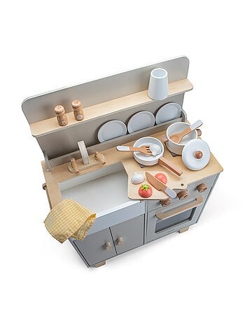 Kitchenette en bois pour enfant