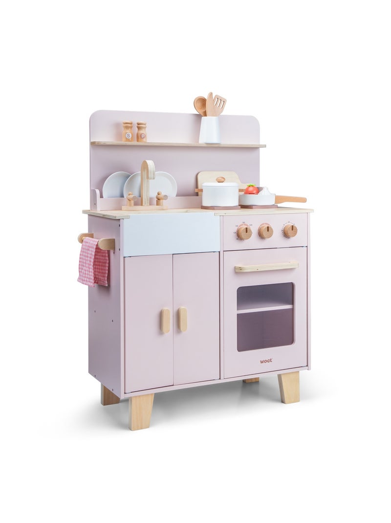 Kitchenette en bois pour enfant Rose - Kiabi