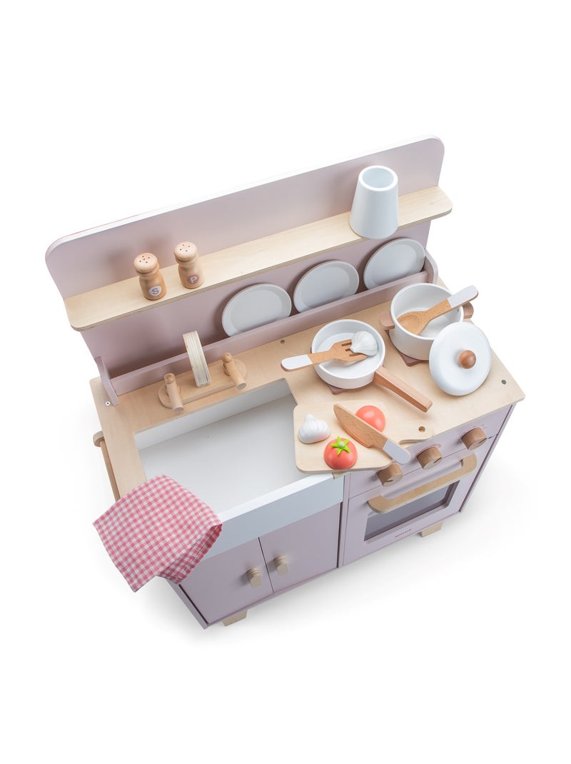 Kitchenette en bois pour enfant Rose - Kiabi