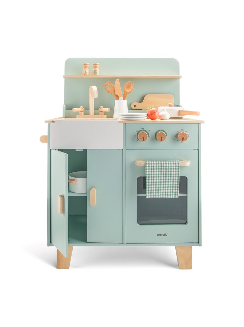 Kitchenette en bois pour enfant Vert - Kiabi