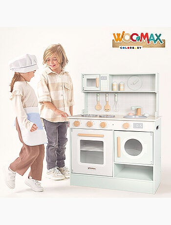 Kitchenette en bois WOOMAX avec éléments et accessoires interactifs