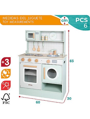 Kitchenette en bois WOOMAX avec éléments et accessoires interactifs