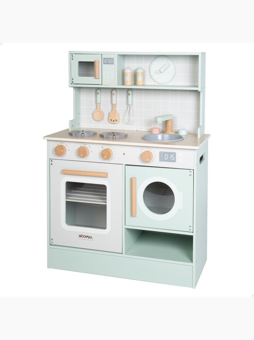 Kitchenette en bois WOOMAX avec éléments et accessoires interactifs - Kiabi