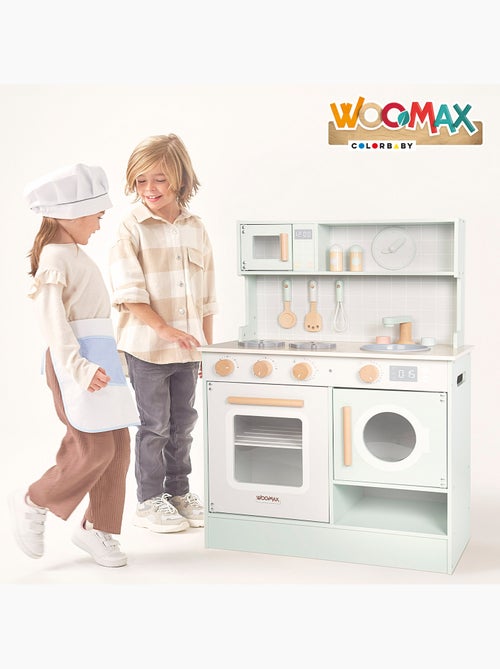 Kitchenette en bois WOOMAX avec éléments et accessoires interactifs - Kiabi