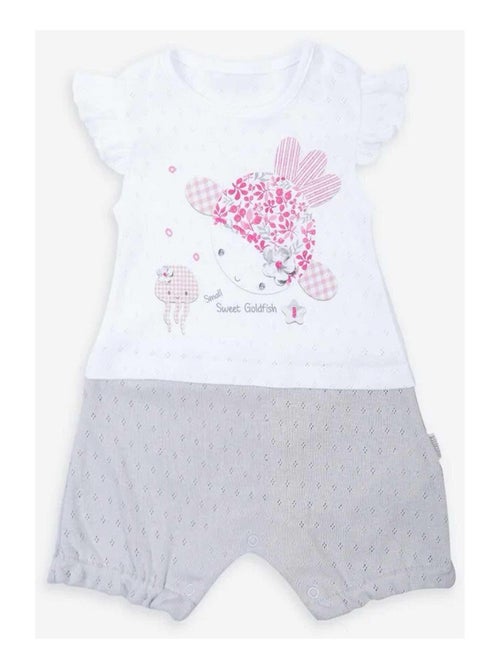 Kitikate | Combishort bébé en coton jacquard biologique Doris - Kiabi