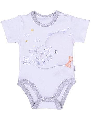 Kitikate | Ensemble bébé body et shorty Éléphant