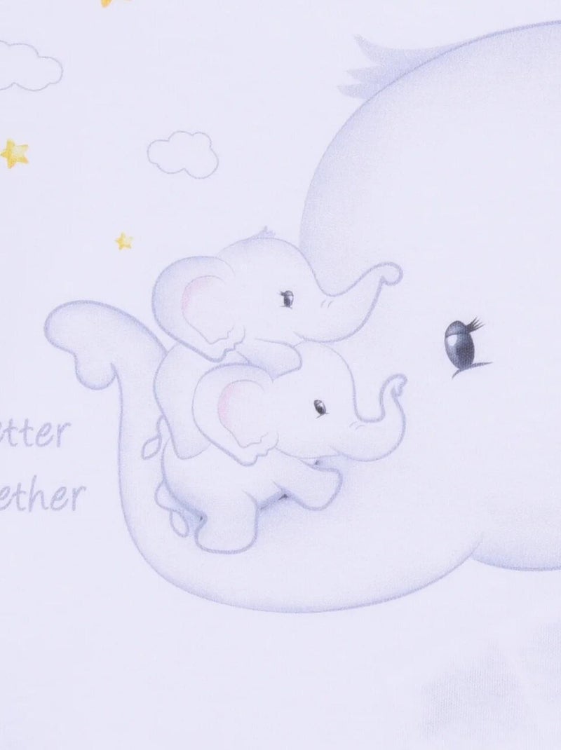 Kitikate | Ensemble bébé body et shorty  Éléphant Blanc - Kiabi