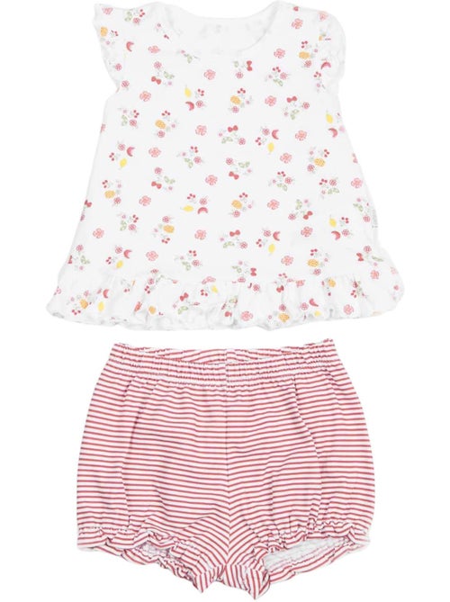 Kitikate | Ensemble t-shirt et short bébé  Cerise - Kiabi