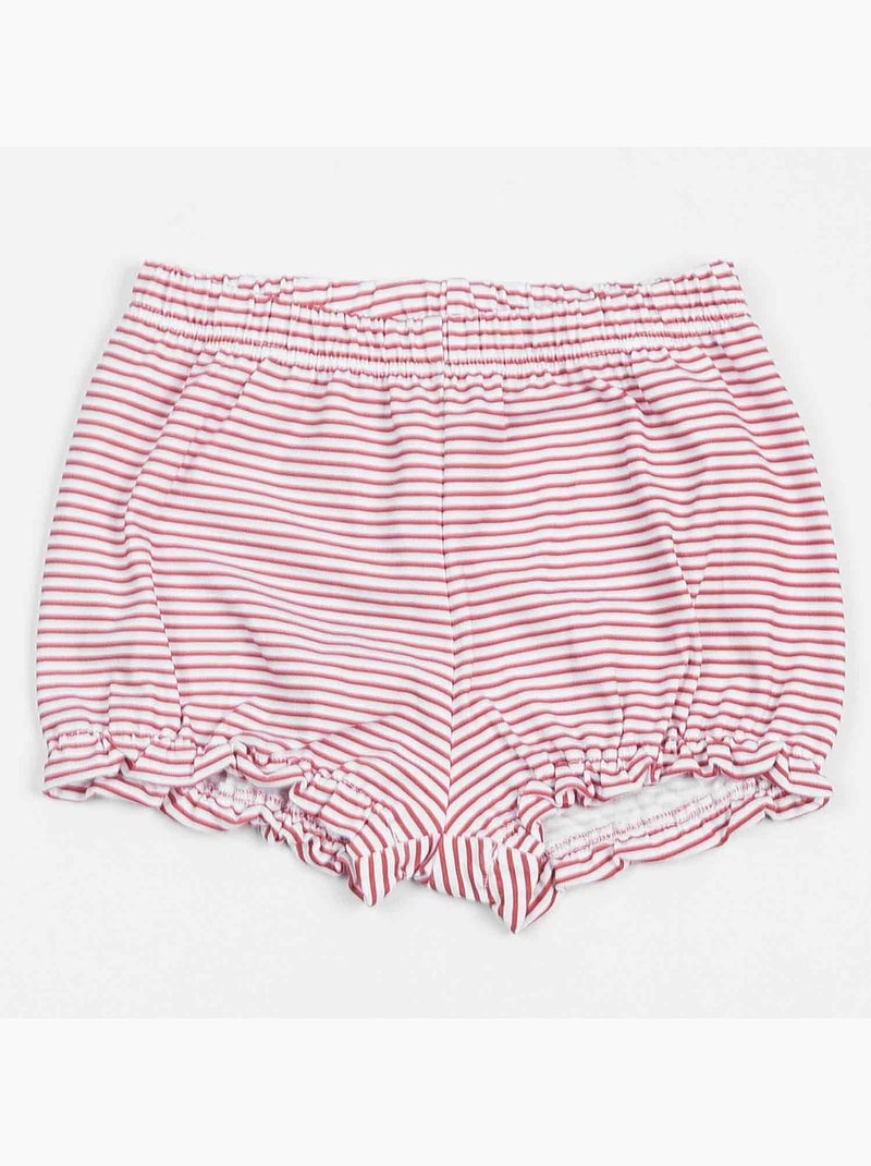 Kitikate | Ensemble t-shirt et short bébé  Cerise Blanc - Kiabi