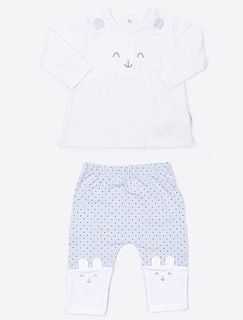 Kitikate | Pyjama bébé 2 pièces LAPIN