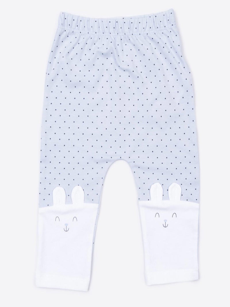 Kitikate | Pyjama bébé 2 pièces  LAPIN Bleu - Kiabi