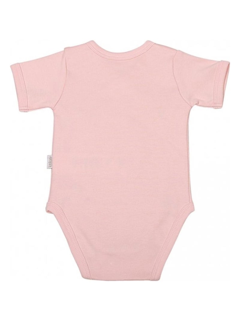 Kitikate|Body Manches Courtes en Coton Bio - BASIC Rose - Kiabi