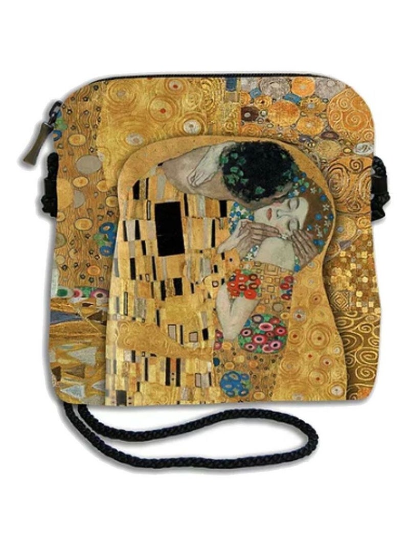 KLIMT LE BAISER Sac cordon - Fabrication Française Jaune - Kiabi