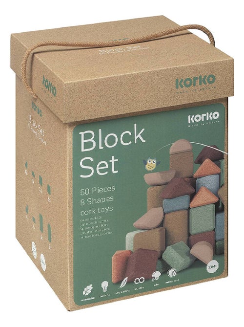 Korko - Coffret de blocs de construction en liège - 60 pcs - Kiabi