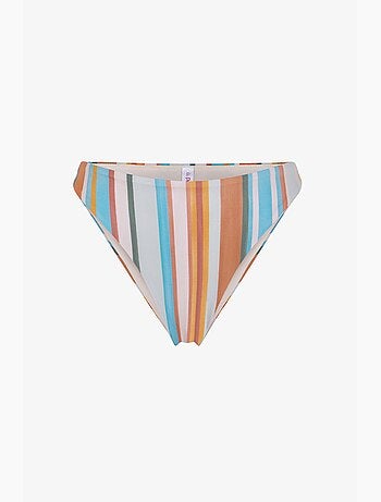 Kourtney minimal bikini bas rayé taille mi-haute penti