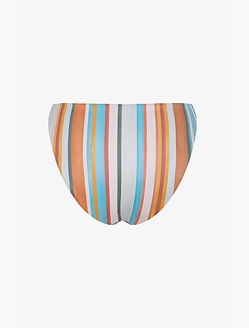 Kourtney minimal bikini bas rayé taille mi-haute penti