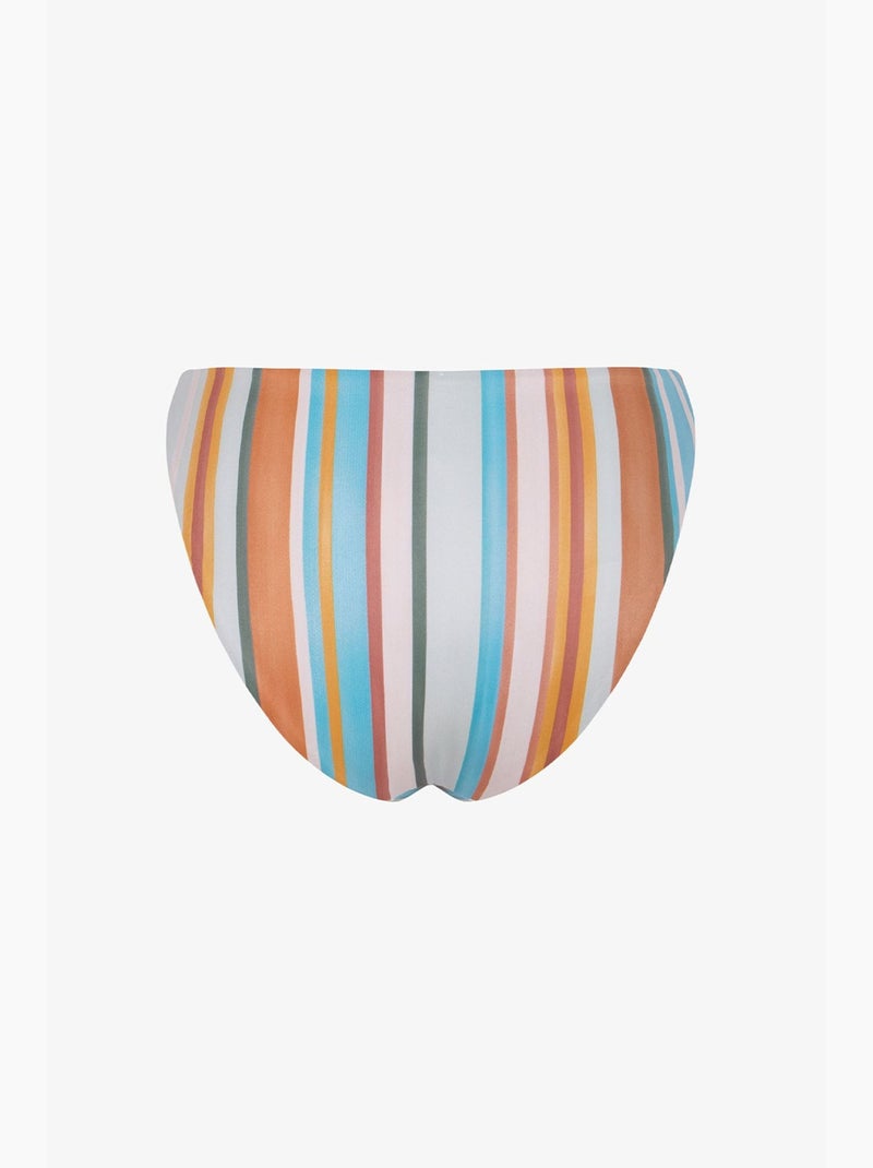 Kourtney minimal bikini bas rayé taille mi-haute penti Blanc Bleu - Kiabi