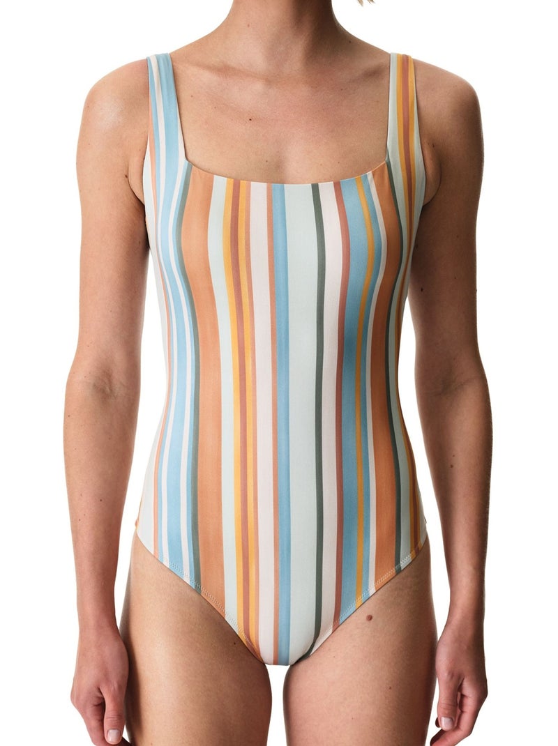 Kourtney minimal maillot de bain rayé penti Bleu Orange Blanc - Kiabi