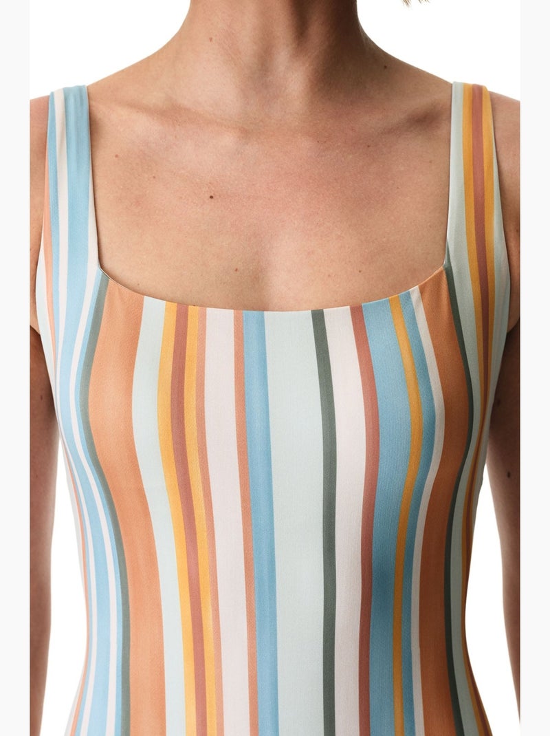 Kourtney minimal maillot de bain rayé penti Bleu Orange Blanc - Kiabi