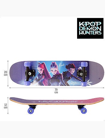 Kpop demon hunters skateboard en bois poids max. 50 kg + 5 ans