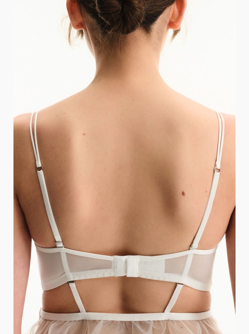 Kırık babydoll avec jupe amovible penti Blanc cassé - Kiabi