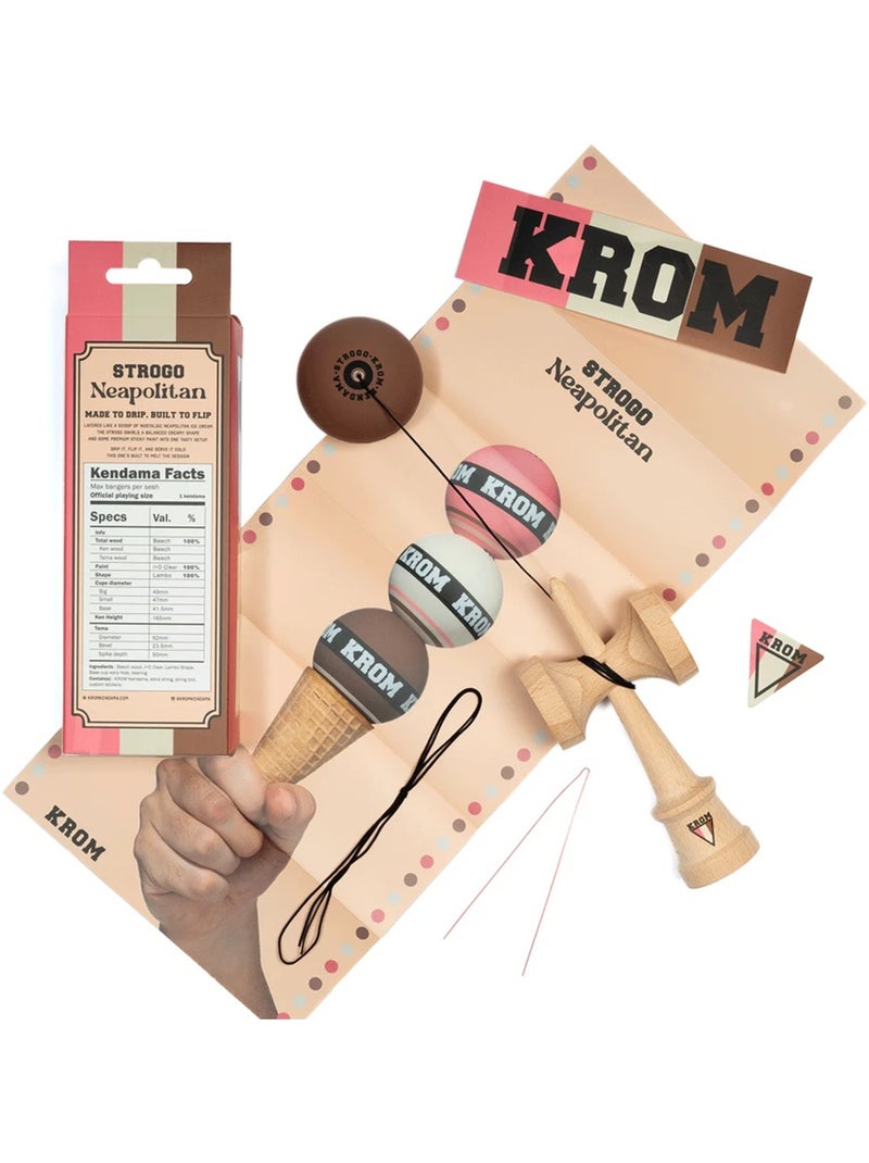 Krom Kendama Strogo Neapolitan Chocolate Marron - Kiabi
