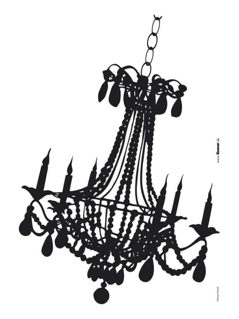 Kronleuchter, Sticker murale - 50x70 cm Multicolore - Kiabi