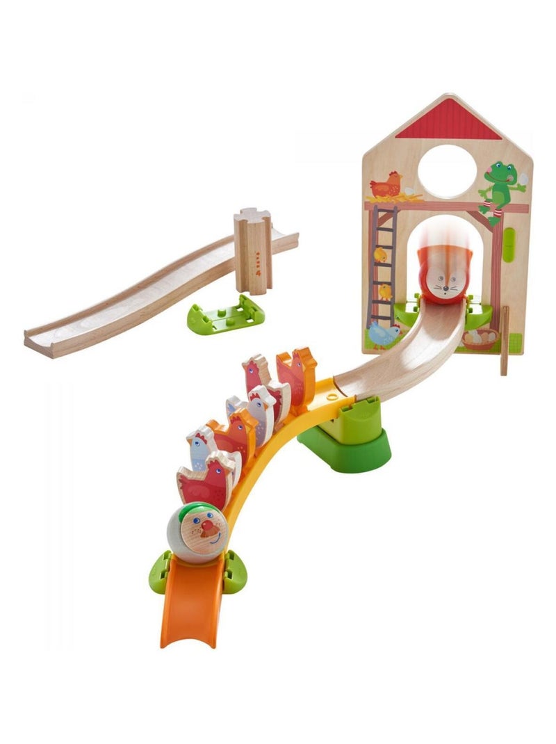 Kullerbü – Toboggan à billes Le domino des poules N/A - Kiabi
