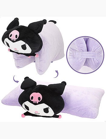 Kuromi coussin 2 en 1, doux et velouté, en peluche