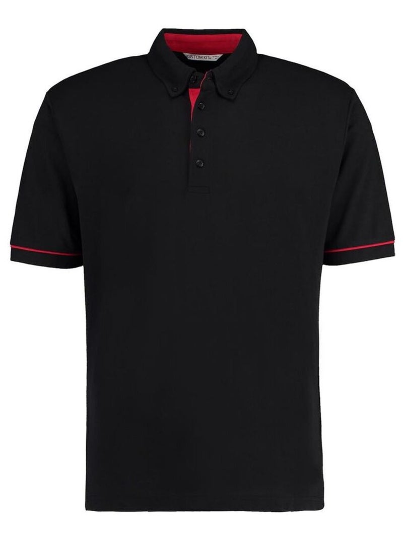 Kustom KÇa - Polo à manches courtes Noir Rouge - Kiabi