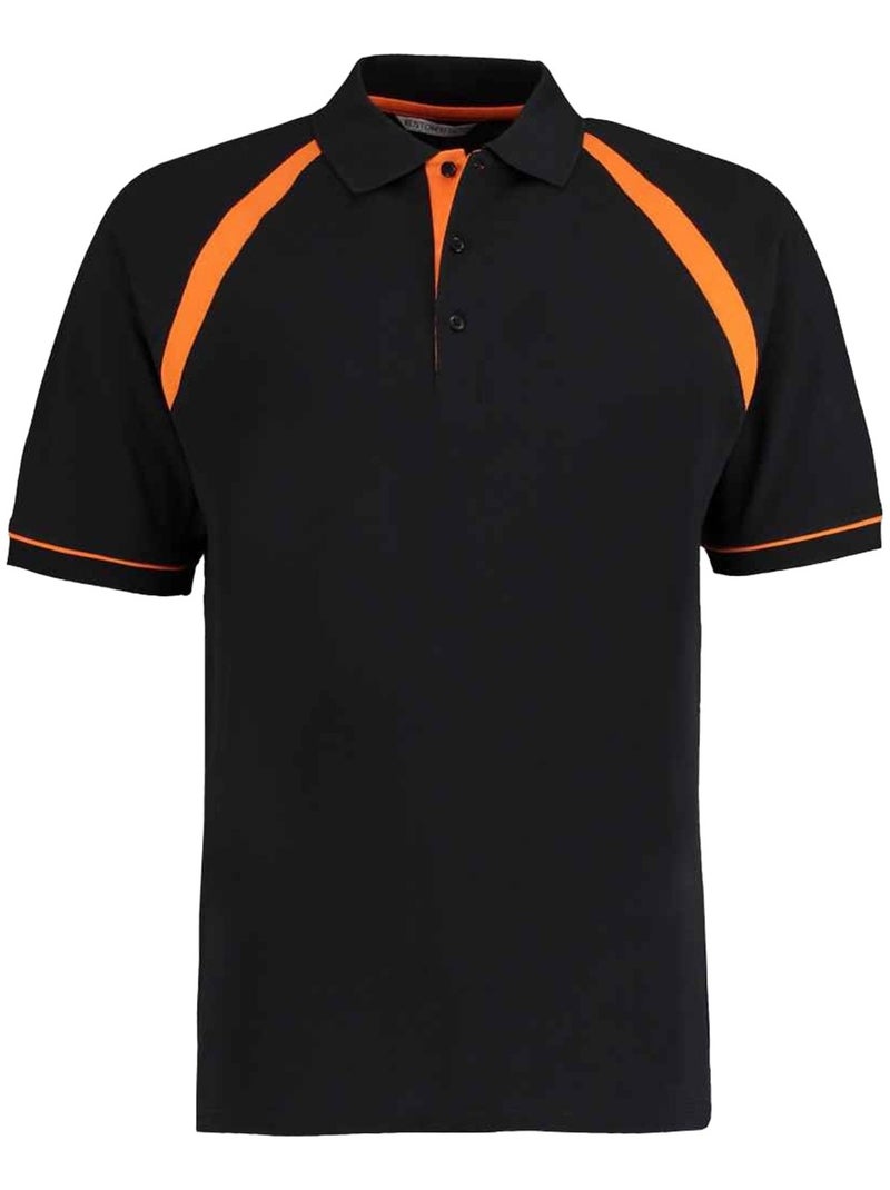Kustom KÇa - Polo OAK HILL Noir Orange - Kiabi