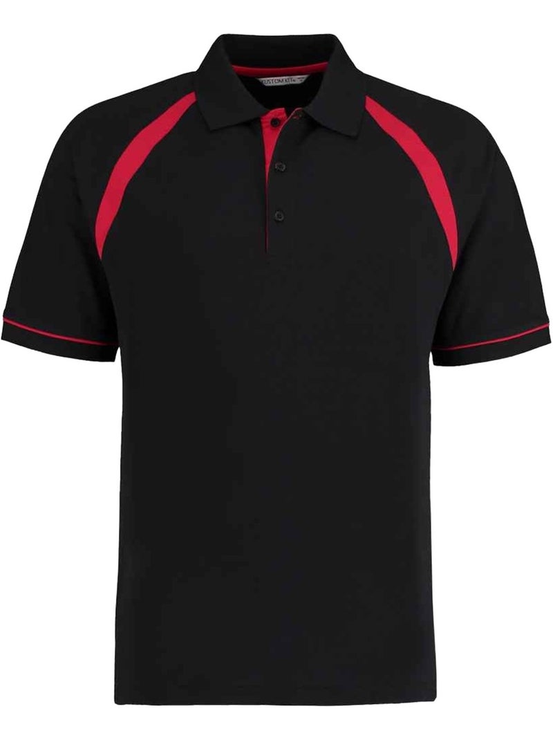 Kustom KÇa - Polo OAK HILL Noir Rouge - Kiabi