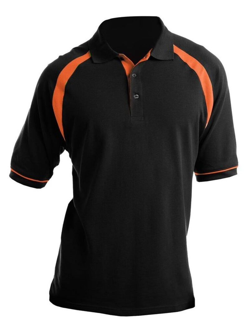 Kustom KÇa Oak Hill - Polo à manches courtes Noir Orange - Kiabi