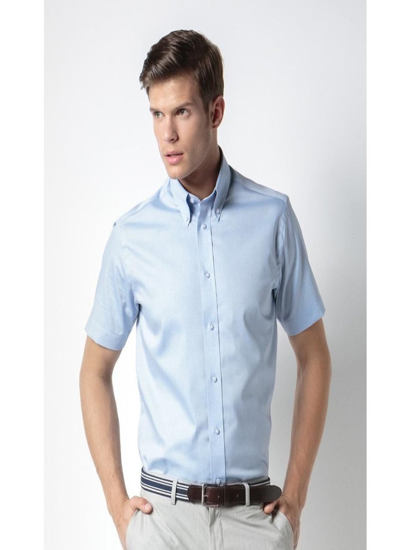 Kustom Kit - Chemise à manches courtes Bleu clair - Kiabi