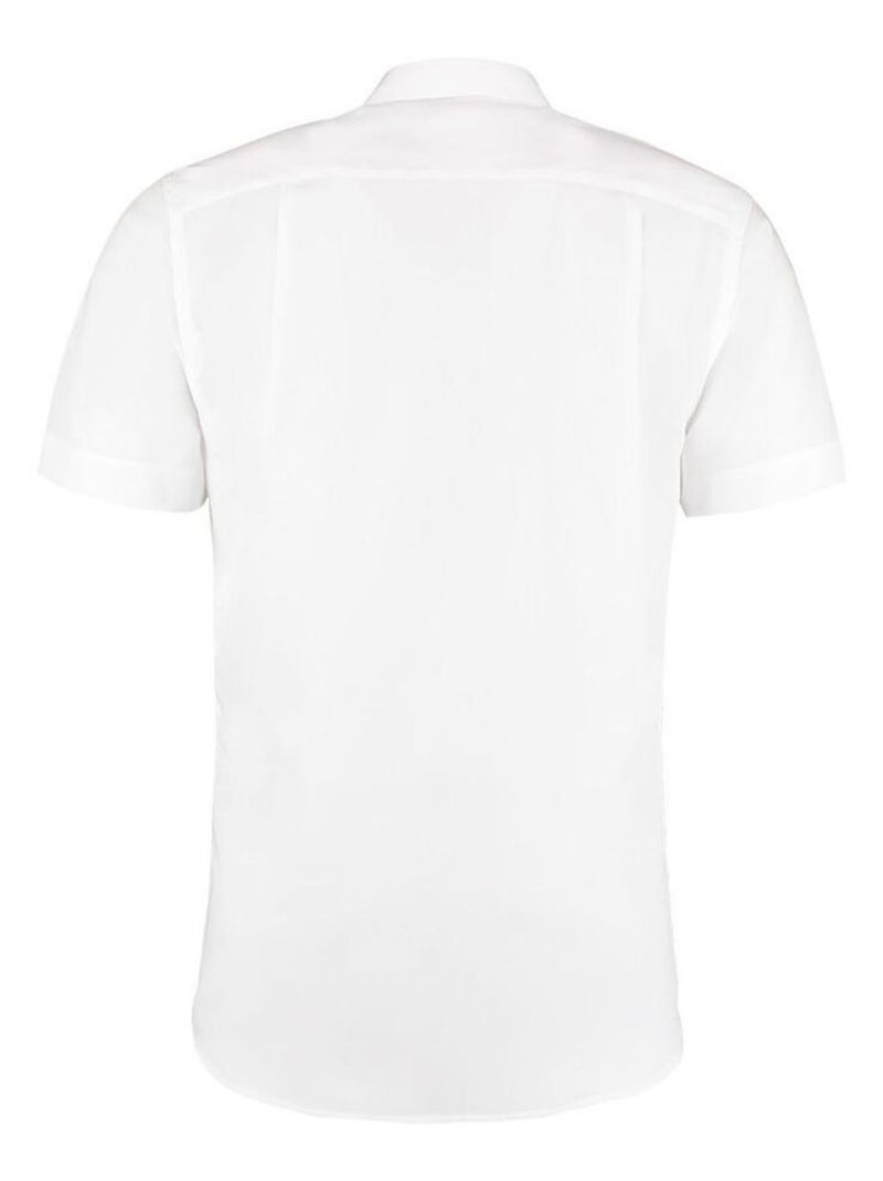 Kustom Kit - Chemise à manches courtes sans repassage Blanc - Kiabi