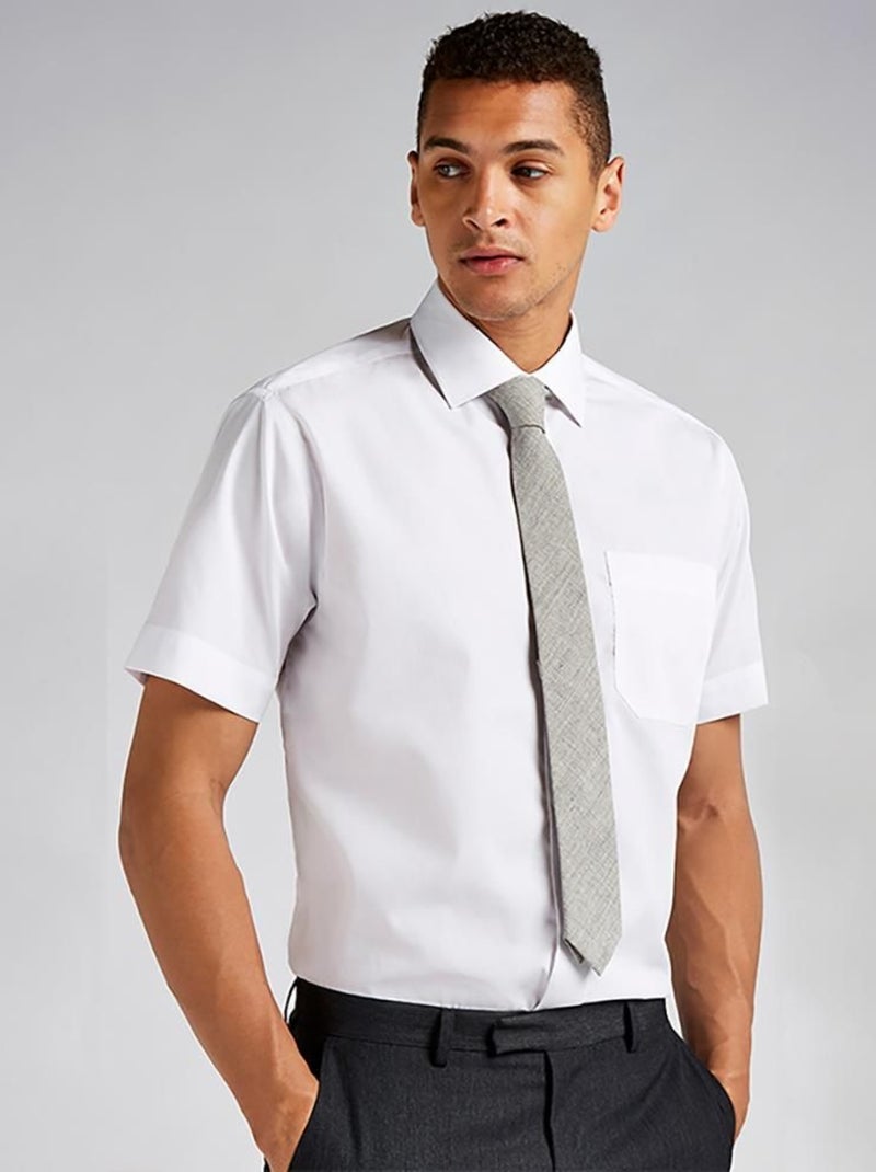 Kustom Kit - Chemise à manches courtes sans repassage Blanc - Kiabi