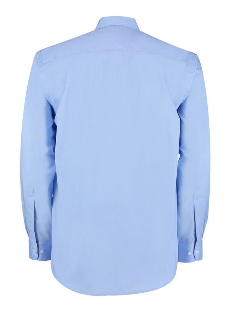 Kustom Kit - Chemise à manches longues Bleu clair - Kiabi