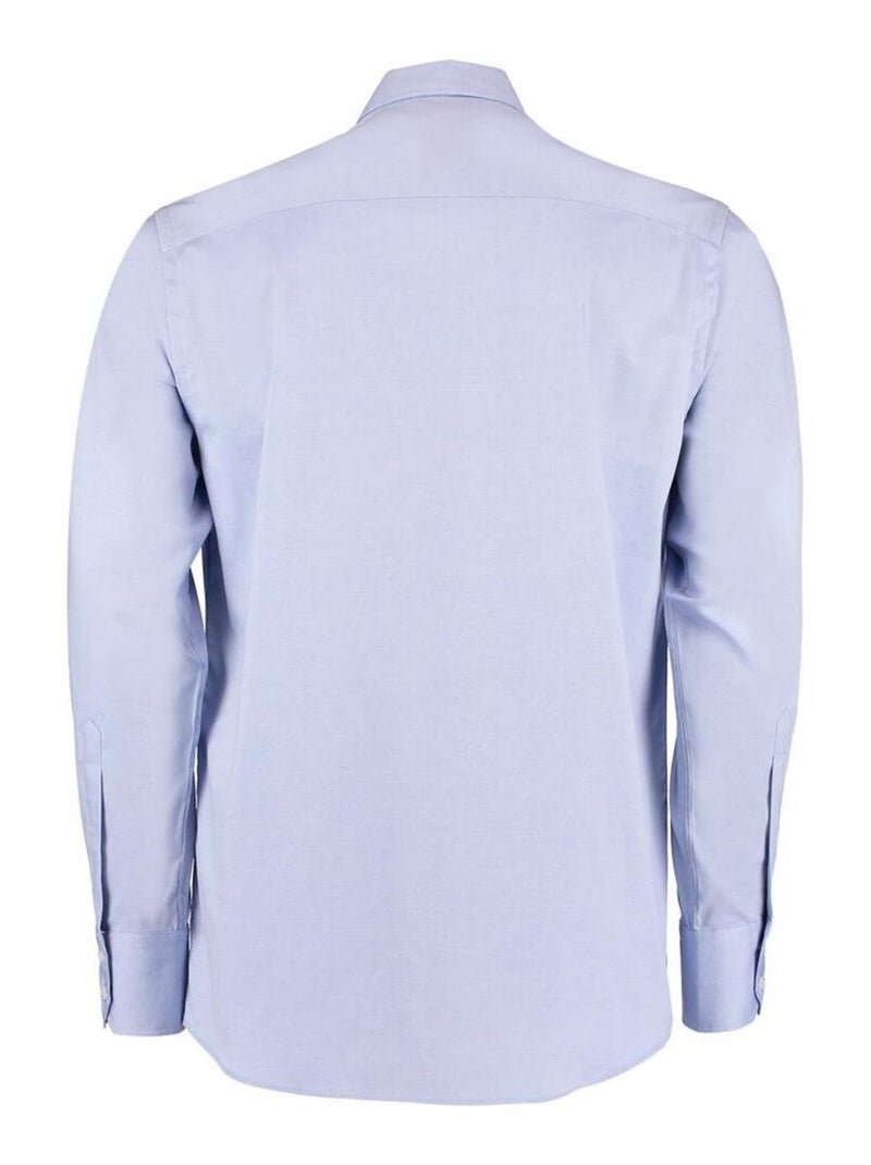 Kustom Kit - Chemise à manches longues Bleu clair - Kiabi