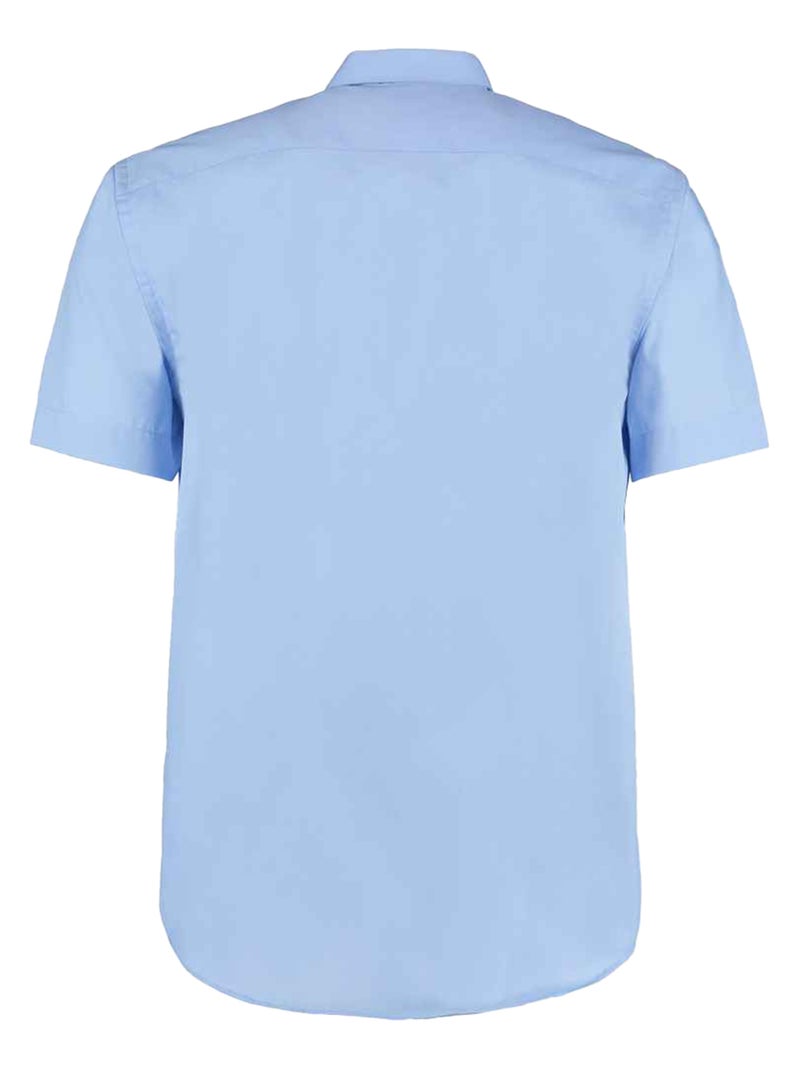 Kustom Kit - Chemise manches courtes commerce Bleu clair - Kiabi