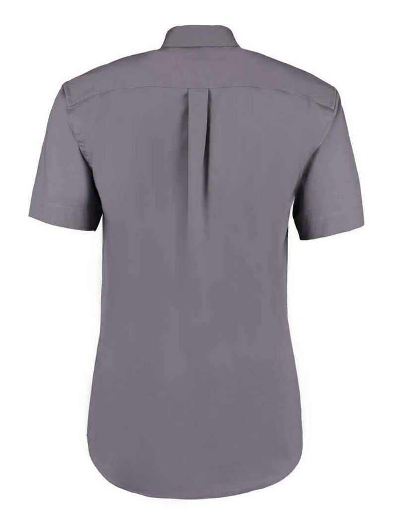 Kustom Kit - Chemise manches courtes PREMIUM Gris Noir - Kiabi