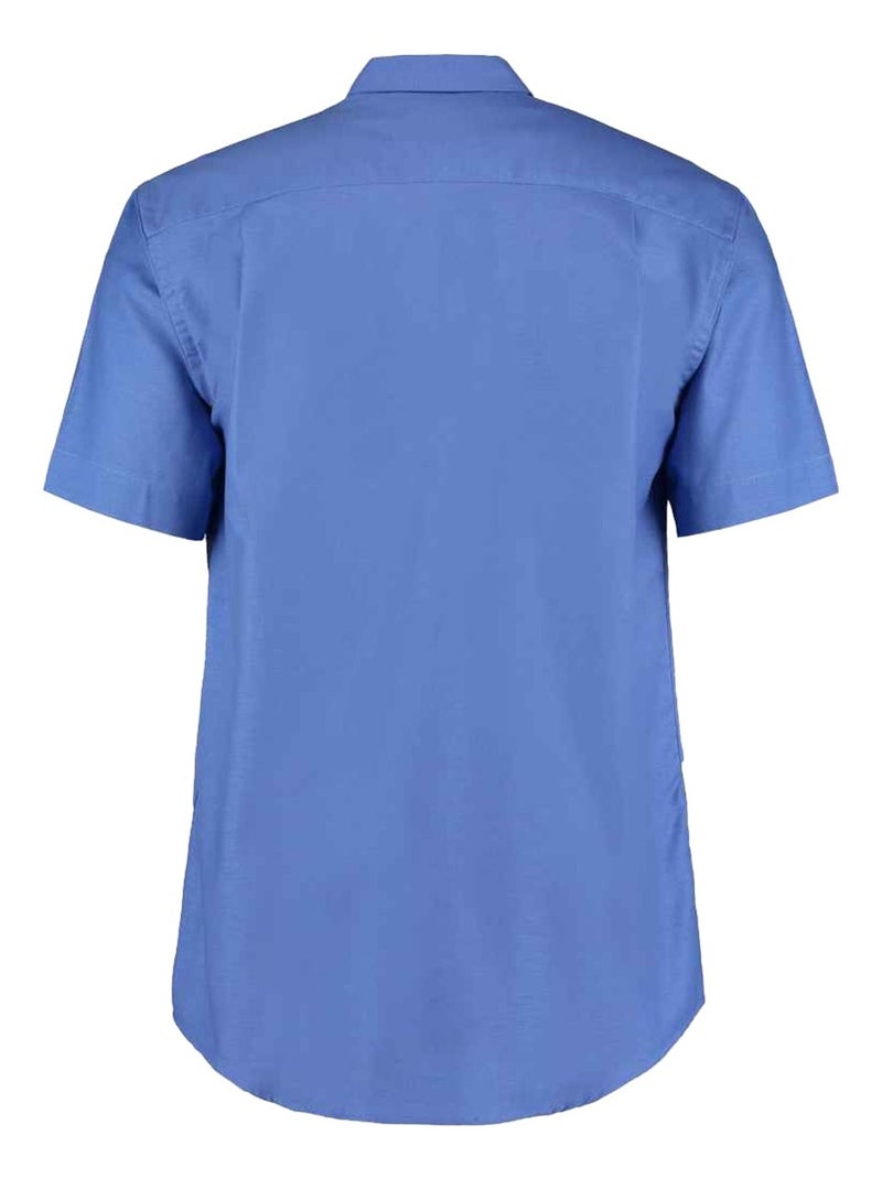 Kustom Kit - Chemise manches courtes travail Bleu - Kiabi