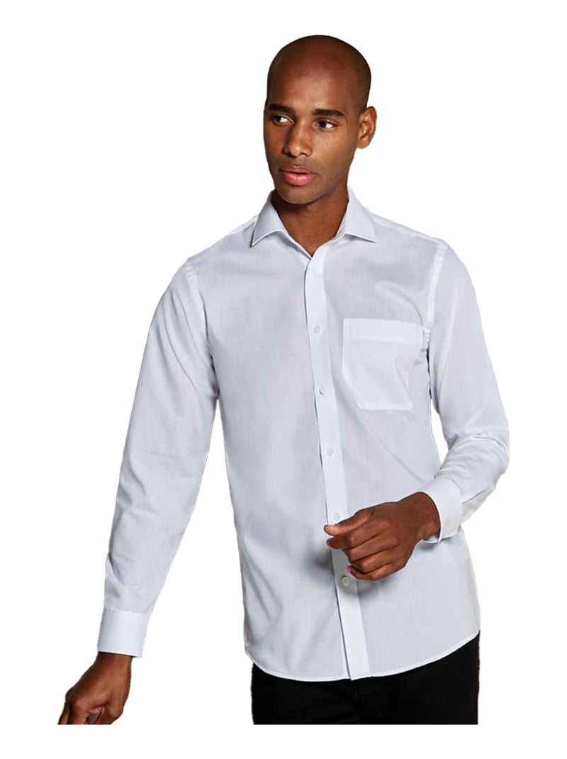 Kustom Kit - Chemise manches longues Blanc - Kiabi