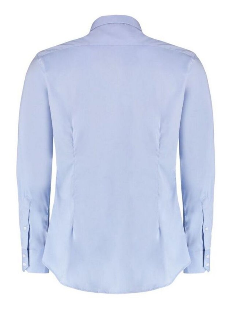 Kustom Kit - Chemise manches longues Bleu clair - Kiabi