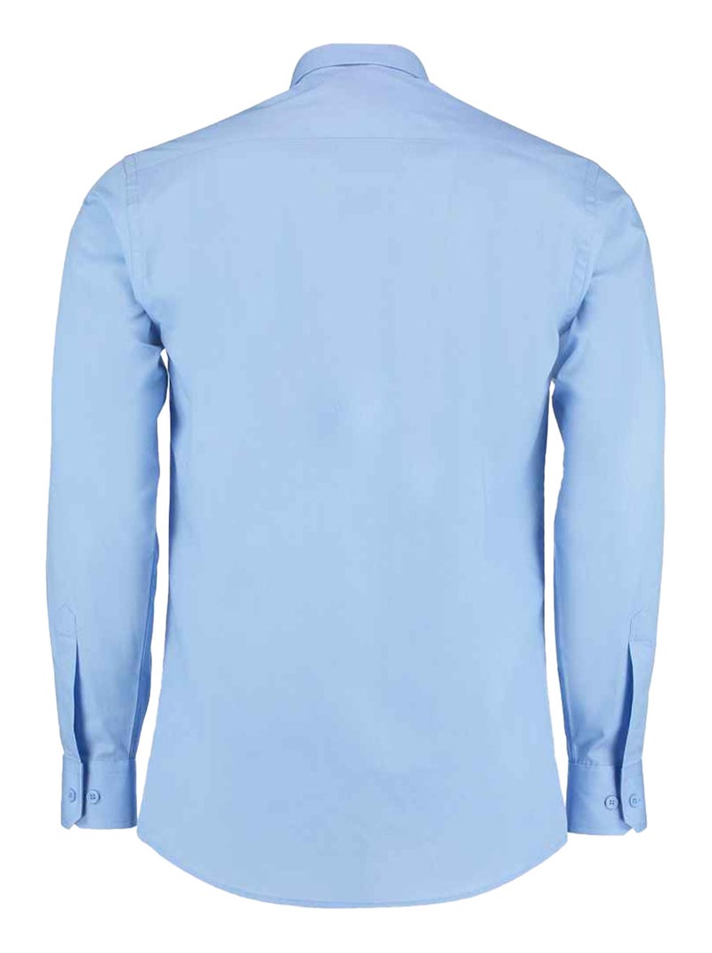 Kustom Kit - Chemise manches longues Bleu clair - Kiabi