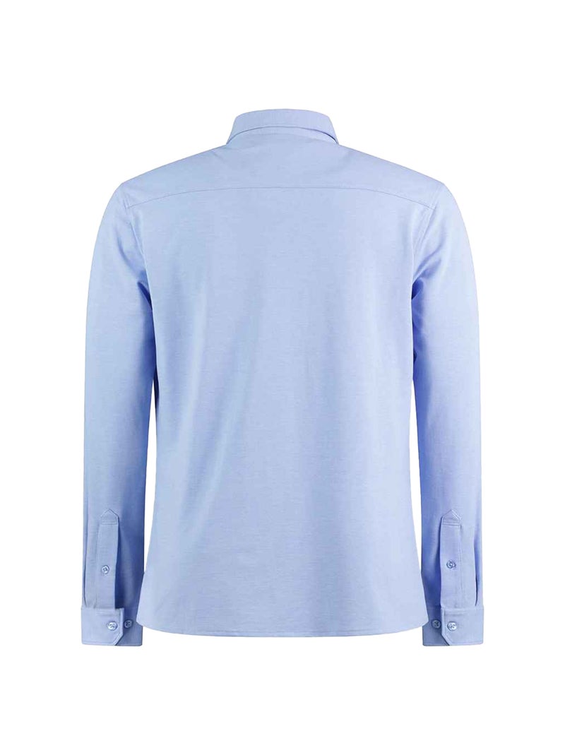 Kustom Kit - Chemise manches longues Bleu gris - Kiabi