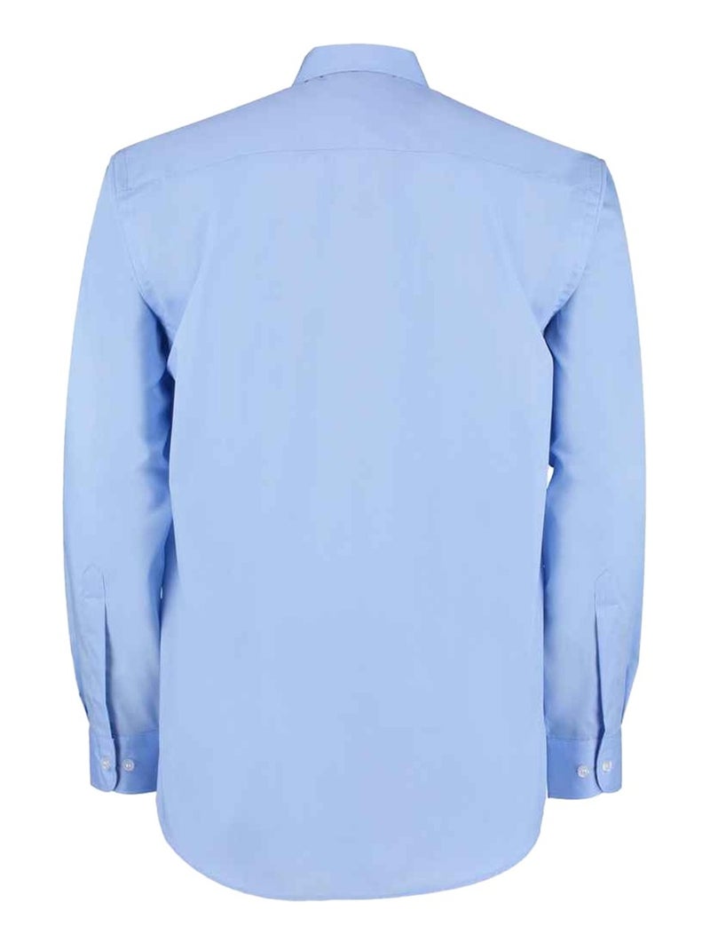 Kustom Kit - Chemise manches longues commerce Bleu clair - Kiabi