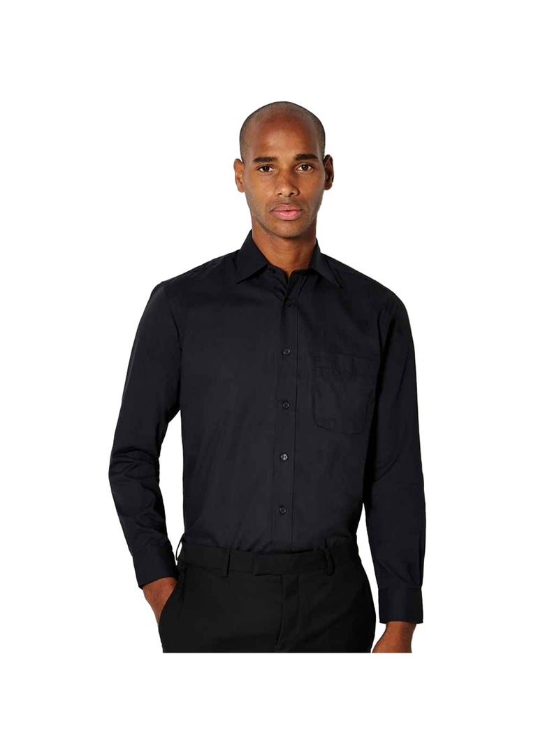 Kustom Kit - Chemise manches longues commerce Bleu foncé - Kiabi