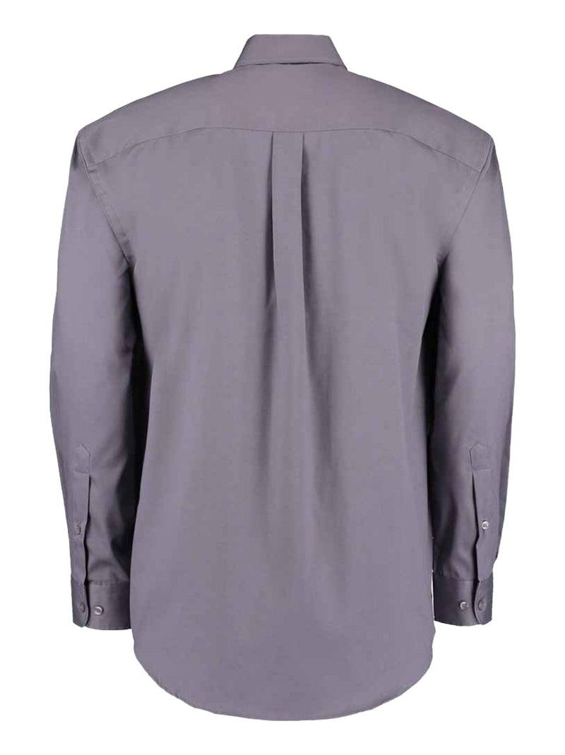 Kustom Kit - Chemise manches longues PREMIUM Gris Noir - Kiabi